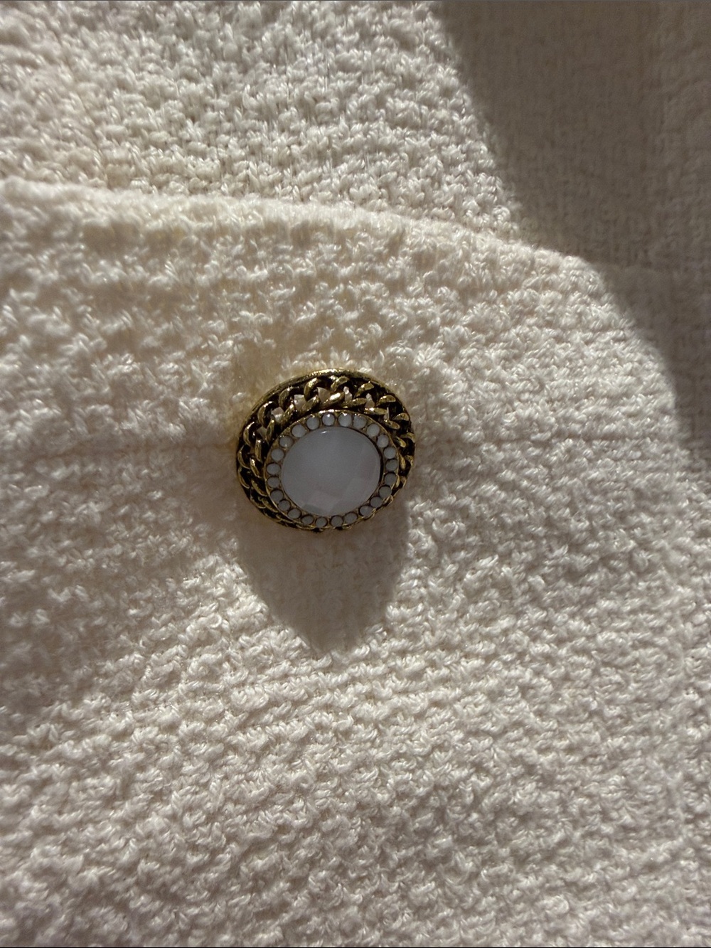 ZARA Cream Bouclé Pocket Blazer Jacket - Picture 2 of 3